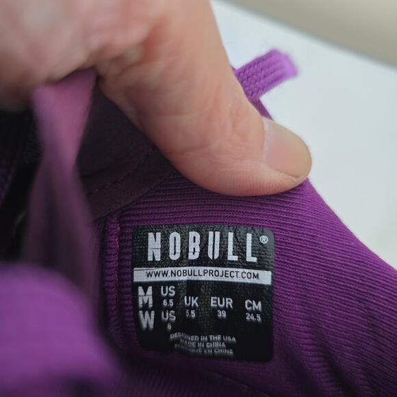 Nobull Supre Fabric Trainer Shoes Sneakers Purple Womens Size 8 Gym Crossfit - Picture 10 of 10